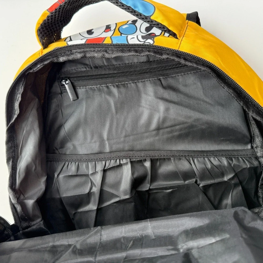 Cuphead And MugMan Loungefly Dont Deal with the Devil Backpack‎ Yellow Full Size